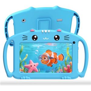 ascrecem Tablets 7 Pollici Tablet Bambini Android Tablet per Bambini con WiFi Bluetooth Controllo Parentale Quad Core 2GB RAM 32GB ROM Giochi Educativi Preinstallati 3 a 14 anni Ragazzo(Blue)