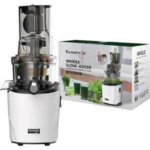 kuvings Estrattore | REVO830 | Spremiagrumi lento | Doppia apertura di riempimento | sistema di taglio automatico | Include set di filtri per frullati e sorbetti | Bianco opaco_KSP-2478CE