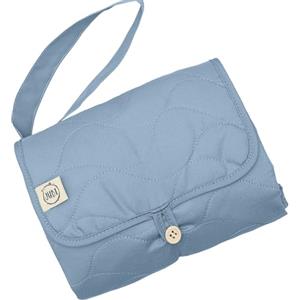 Jubi® Fasciatoio Portatile Blu - Materassino Cambio Pannolino in Cotone Biologico & Poliestere Öko-Tex - compatto e lavabile