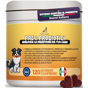 HEALTHY LOVE Probiotici per Cani, 120 Morbidi Snack Salutari, Appetibilità Unica, Fermenti Lattici Cane Per Migliore Digestione, Ebook, Probiotici Cane Contro Prurito e Diarrea, Probiotico Cani 240g