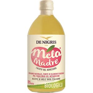 Acetificio Marcello De Nigris - Aceto di Mele Biologico Non Filtrato e Non Pastorizzato 500 ml - Supporto Naturale per il Metabolismo