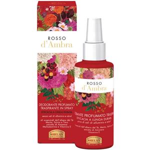Helan Cosmesi Rosso d'Ambra Deodorante Profumato Spray 100 ml - Senza Alcool, Pelli Sensibili, con Oli Essenziali e Vitamina E