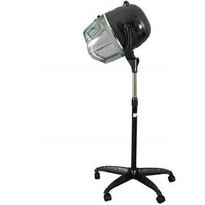 Sanqiao Casco Professionale per Asciugacapelli con Ruote, Caschi per Asciugatura con Timer per Parrucchieri, Altezza e Temperatura Regolabili, Nero & 950W