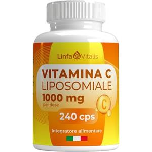 Linfa Vitalis Vitamina C Liposomiale 1000mg Alto Dosaggio 240Cps Vegane (4 Mesi) - Contribuisce alla Riduzione della Stanchezza e Protezione dallo Stress Ossidativo