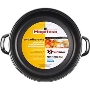 Magefesa Megafesa Glass - Pentola Bassa, Diametro 28 cm, Color Nero Crystal