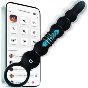 Aurapleasure Vibratore Anale a Perline Prostata Vibratore Dilatatore Ano per Uomo | Massaggiatore Prostatico Plug Anale Dilatatore Donna Stimolatore Punto G Vibratori Anal Plug Sex Toys Sessuali per Uomini