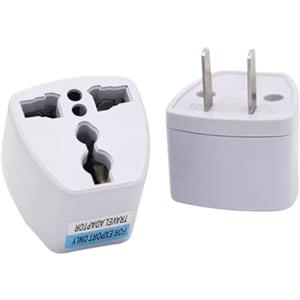 MultiAccesorios Adattatore di presa di tipo A per USA. Stati Uniti d'America, Giappone, Cuba, Canada, Messico, Colombia, Tailandia, Guatemala, Honduras, Giamaica, Porto Rico, Bianco (2)