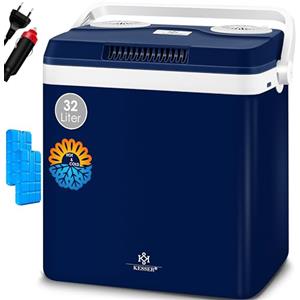 KESSER® Frigorifero 32 Litri | Raffreddamento e Riscaldamento | Frigorifero termoelettrico 12 Volt e 230 Volt | Minifrigo | per Auto e Campeggio |incl. Pacchetti di raffreddamento | EEK A++