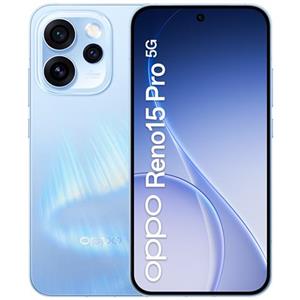 OPPO - Reno15 Pro 5G AI 512GB 12GB Ram Diaplay 6.32 120HZ AMOLED FHD+ Tripla fotocamera 200+50+50MP, Selfie 50MP, NanoSIM + eSIM, Android 16, Dimensi