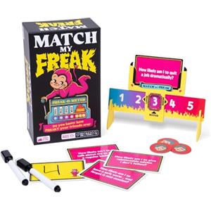 Exploding Kittens Match My Freak, the Adult Party Game of Oversharing, Fast Rounds, Chaotic Group Guesses, and Testing How Well Your Friends Know You, Ages 17+, 2-8 Players