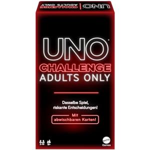 Mattel Games - UNO Challenge Adults Only - Gioco di carte per adulti, +18 giochi per serate di gioco, viaggi e feste, versione tedesca UNO DARE JBF58