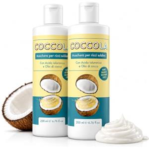 ALOHALABS Coccola Maschera Ricci 400 ml con Cheratina e Cocco