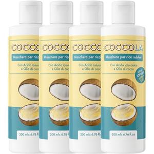 ALOHALABS Coccola Maschera Ricci 800 ml con Cheratina e Cocco