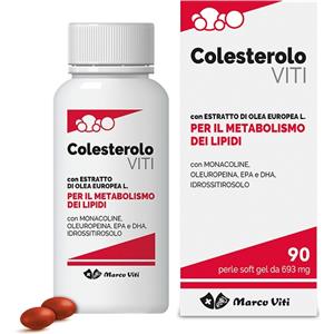 Marco Viti Colesterolo Viti - Integratore Alimentare 90 Perle per il Controllo del Colesterolo e Metabolismo dei Lipidi