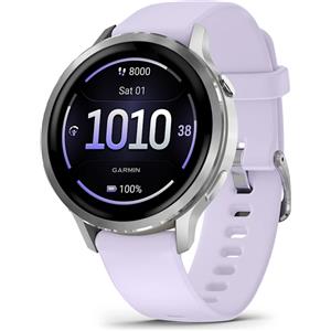 Garmin Venu 4 - 41 mm Silver con cinturino in silicone Periwinkle (010-03013-01)