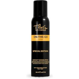 That'So On The Go Dark Spray Autoabbronzante Viso e Corpo 125ml Abbronzatura Istantanea Naturale Bronzea Pigmento Naturale Bronzo Dorato Formula Anti-Aging e Aloe Vera Migliora Elasticità della Pelle