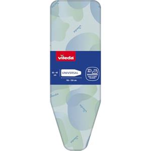 Vileda Premium 2in1 Copriasse da stiro Universale, Triplo Strato, Speciale rivestimento interno termoriflettente, Con Fermacorda, Azzurro, 139 X 50 X 0.38 Cm