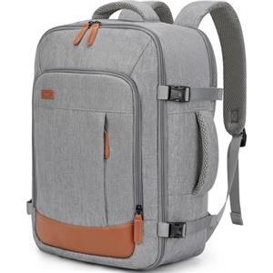 ZOMFELT Zaino Ryanair 40x30x20, 24L Bagaglio a Mano Zaino da Viaggio Donna, Zaino Impermeabile per Laptop da 15,6 pollici per Scuola e Lavoro Trekking, Zaino casual per EasyJet,Wizz Air, Grigio