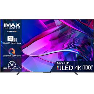 Hisense 100U7Q Smart TV Mini LED 4K Ultra HD 165Hz con Dolby Atmos e VIDAA U9