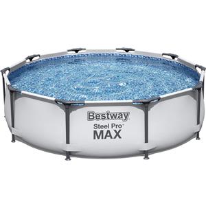 Bestway Steel Pro Max 56418 - Piscina Rotonda 366x100cm con Pompa Filtro 16W e Scaletta