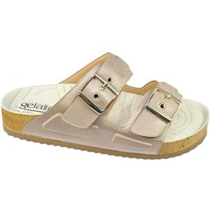 Gelateria International Woodstock 2.0 SOP - Ciabatte Donna con Tomaia Automodellante e Suola Ammortizzante, Plantare Anatomico in Gel, Colore Beige Sabbia, Taglie 41/42