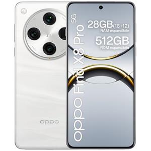 OPPO - Find X8 Pro 5G 512GB 16GB Ram Display 6.78' 120Hz Main Camera 50+50+50+50MP Front 32MP Dimensity 9400 Android /ColorOS 15 5910 mAh Pearl White - SPEDIZIONE GRATUITA