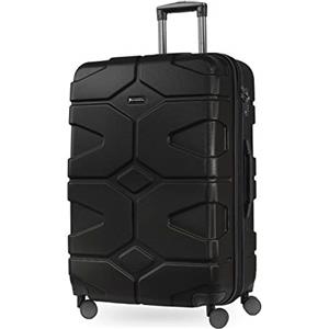 HAUPTSTADTKOFFER - X-Kölln - Valigia da viaggio espandibile rigida e legera, grande 76 cm, Trolley ABS, TSA, 107-120 litri, Nero