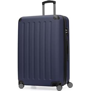 HAUPTSTADTKOFFER - Spree - Valigia Trolley rigido grande ABS TSA 4 ruote, 75 cm, 119 litres, Blu Scuro