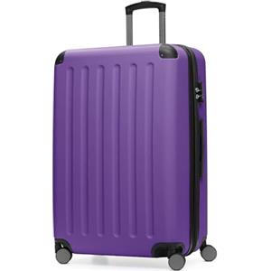 HAUPTSTADTKOFFER - Spree - Valigia Trolley rigido grande ABS TSA 4 ruote, 75 cm, 119 litres, Viola