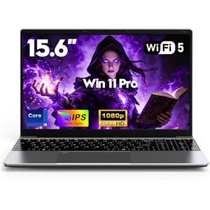 FUNYET Computer Portatile,2026 Laptop PC da 15,6 pollici 2026, 16 GB di RAM, SSD da 512 GB, Core i5 6200U Portatil, IPS FHD 1920*1080 Notebook, 5000 mAh,Tastiera retroilluminata, apertura a 180°,WiFi5