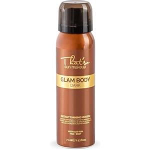 That'so Glam Body Mousse Autoabbronzante Viso e Corpo Travel Size 75ml Abbronzante Corpo Istantaneo Abbronzatura Intensa Fino a 4 Giorni Con DHA da Canna da Zucchero, Aloe Vera e Complesso Rassodante