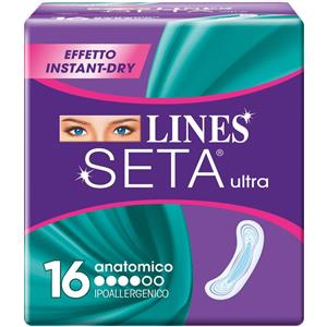 Lines Seta Ultra Assorbenti, 16 Pezzi [Quantità minima 24 pezzi o multipli]