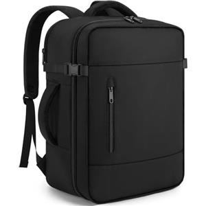 ZOMFELT Zaino Ryanair 40x30x20, 24L Bagaglio a Mano 40x30x20 Aereo, Zaino da Viaggio Porta Computer 15.6 Pollici, Zaino Antipioggia Compatto per Ryanair, Wizz Air, EasyJet, Nero