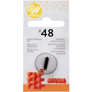 Wilton Beccucci in Acciaio Inox #48 Cesto Intrecciato Cardato, Beccucci Sac a Poche, Piping Tip Riutilizzabile per Decorare Torte, Cupcake, Biscotti, Pasticcini