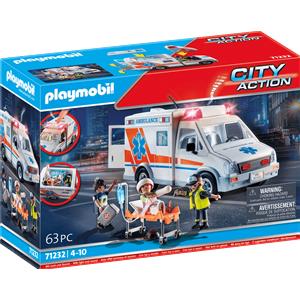 Playmobil 71232 - Ambulanza City Action con figure e accessori per il soccorso