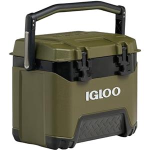 IGLOO Frigorifero BMX 25 Verde, Scatola Termica Robusta 23 L, Scatola Isotermica per Campeggio, Tempo Libero e Lavoro