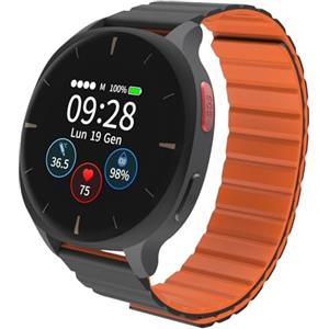 August Audar E2 Monitor Salute Smartwatch, Bracciale Salvavita Anziani per Cadut e SOS GPS Allarme, 24/7 Battito,Pressione,SpO2,Temperatura, Report Benessere IA, Dati Tramite Piattaforma Cloud IoT,Senza App