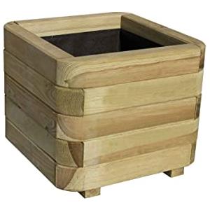 AVANTI TRENDSTORE - Hannes - Fioriera in legno massiccio adatto per il balcone/giardino, ideale per fiori e decorazioni. fioriera da esterno legno. Disponibile in diverse misure (45x35x45 cm)