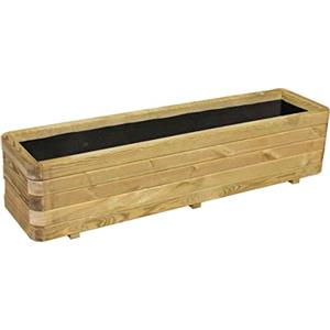 AVANTI TRENDSTORE - Hannes - Fioriera in legno massiccio adatto per il balcone/giardino, ideale per fiori e decorazioni. Disponibile in diverse misure (40x35x160 cm)