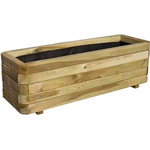 AVANTI TRENDSTORE - Hannes - Fioriera in legno massiccio adatto per il balcone/giardino, ideale per fiori e decorazioni. Disponibile in diverse misure (40x35x120 cm)