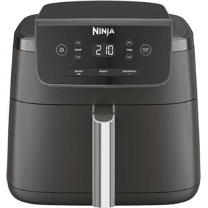 Ninja Friggitrice ad aria 4,7 L 3 in 1, Frittura ad aria, Riscaldamento, Essiccazione, 1-2 porzioni, digitale, da surgelati, scomparto antiaderente e cestello per frittura, 2000W, nero AF110EU