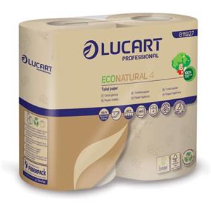 lucart Carta igienica Lucart EcoNatural 4 2 veli 4 rotoli da 400 strappi - 811927