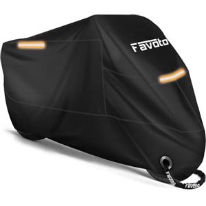 Favoto Telo Coprimoto Resistente a Acqua, Polvere, Pioggia, Vento, Escrementi di Uccelli, Copertura Antifurto per Moto Motorino Motocicletta Scooter - 295 x105 x 125cm