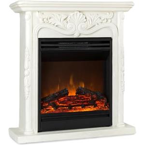 Klarstein Deko Kamin mit LED-Flammen, Elektro Kamin mit Heizung, 1800W Elektrischer Kamin, Sparsamer Kamin Elektrisch, Wandkamin mit Fernbedienung & Timer, Elektrische Kamine mit MDF-Gehäuse