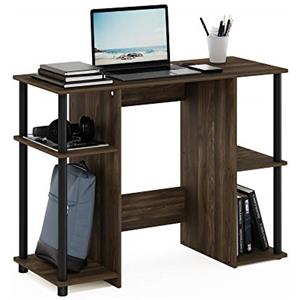 FURINNO Jaya Scrivania, Legno, Columbia Noce/Nero, Singolo