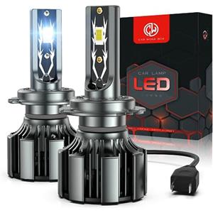 CAR WORK BOX H7 LED, 16000LM 80W Lampadine LED H4 per Fari Auto, 6500K Bianca