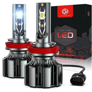 CAR WORK BOX H11 LED, 16000LM 80W Lampadine LED H4 per Fari Auto, 6500K Bianca