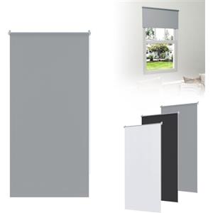 ACXIN Tenda a rullo oscurante Klemmfix senza fori, 110 x 160 cm, tenda avvolgibile termica per finestre, tenda avvolgibile per finestre e porte, protezione solare (grigio)