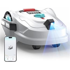 YARDCARE M800Plus Robot Tagliaerba Senza Filo Perimetrale, 800 m², Posizionamento GPS + Visione AI, Robot Tosaerba, Modalità di Taglio a U, Rilevamento di 150 Ostacoli, Ricarica Automatica, App