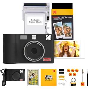 KODAK Mini Shot 2 Era 4PASS 2-in-1 Fotocamera Istantanea & Stampante Fotografica (Fotocamera Istantanea + 8 Fogli inclusi + Pacchetto accessori e 30 Fogli, Nero)